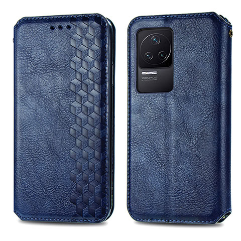 Custodia Portafoglio In Pelle Cover con Supporto S01D per Xiaomi Redmi K50 5G Blu