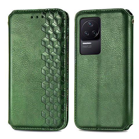 Custodia Portafoglio In Pelle Cover con Supporto S01D per Xiaomi Redmi K50 5G Verde