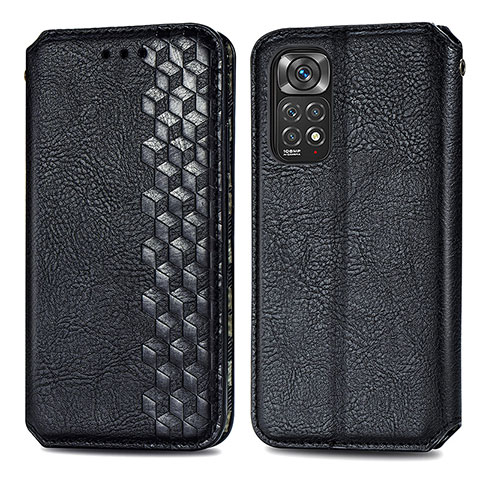 Custodia Portafoglio In Pelle Cover con Supporto S01D per Xiaomi Redmi Note 11 Pro 5G Nero