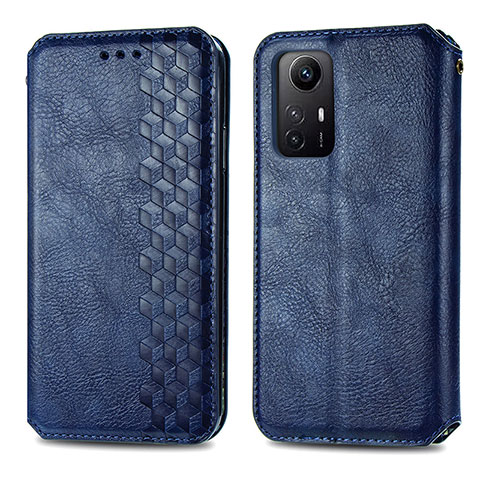 Custodia Portafoglio In Pelle Cover con Supporto S01D per Xiaomi Redmi Note 12S Blu