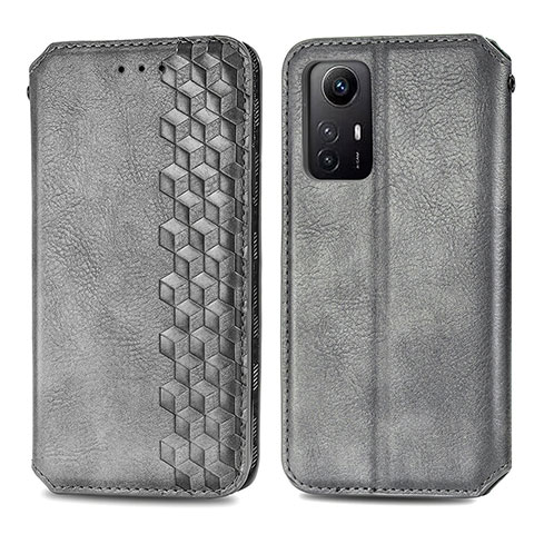 Custodia Portafoglio In Pelle Cover con Supporto S01D per Xiaomi Redmi Note 12S Grigio