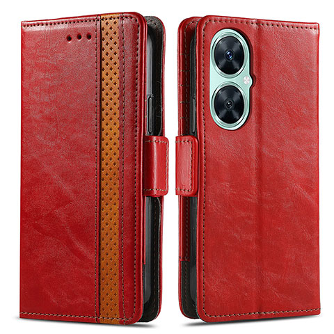 Custodia Portafoglio In Pelle Cover con Supporto S02D per Huawei Nova 11i Rosso