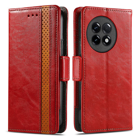 Custodia Portafoglio In Pelle Cover con Supporto S02D per OnePlus 11R 5G Rosso