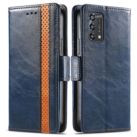 Custodia Portafoglio In Pelle Cover con Supporto S02D per Oppo A95 4G Blu