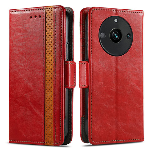 Custodia Portafoglio In Pelle Cover con Supporto S02D per Realme 11 Pro 5G Rosso