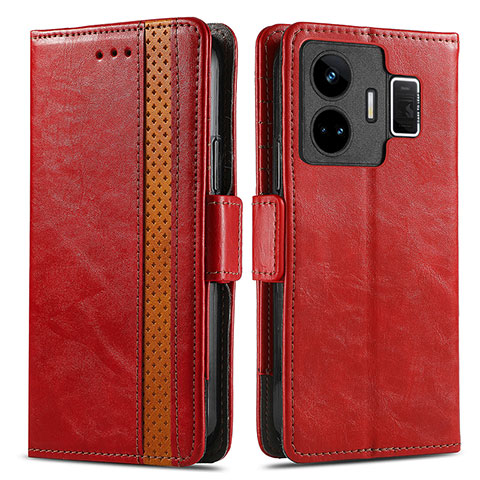 Custodia Portafoglio In Pelle Cover con Supporto S02D per Realme GT Neo5 240W 5G Rosso