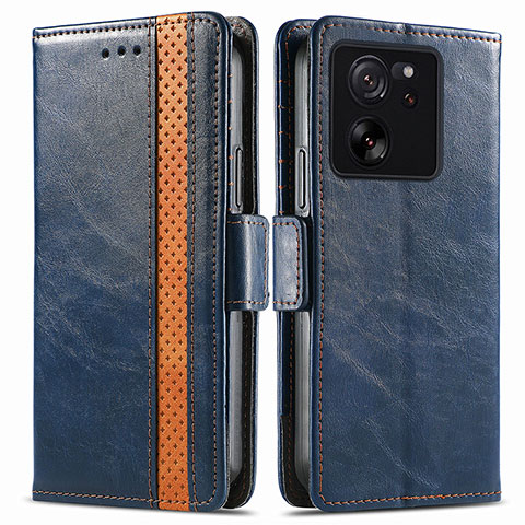 Custodia Portafoglio In Pelle Cover con Supporto S02D per Xiaomi Mi 13T Pro 5G Blu