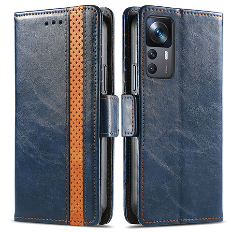 Custodia Portafoglio In Pelle Cover con Supporto S02D per Xiaomi Redmi K50 Ultra 5G Blu