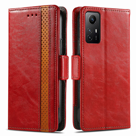 Custodia Portafoglio In Pelle Cover con Supporto S02D per Xiaomi Redmi Note 12S Rosso