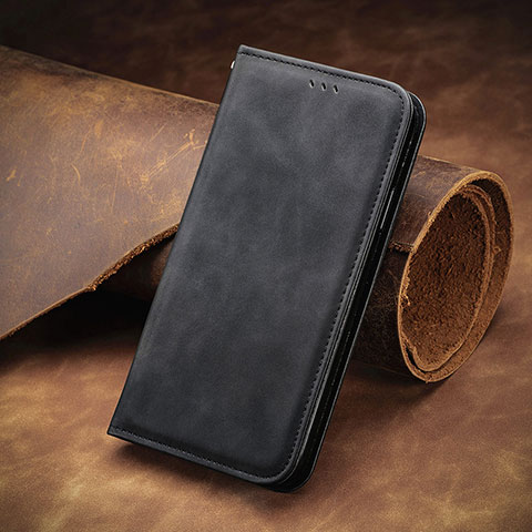 Custodia Portafoglio In Pelle Cover con Supporto S04D per Asus ZenFone 8 Mini Nero