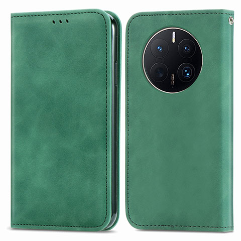 Custodia Portafoglio In Pelle Cover con Supporto S04D per Huawei Mate 50 Pro Verde