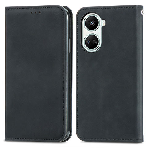 Custodia Portafoglio In Pelle Cover con Supporto S04D per Huawei Nova 10 SE Nero