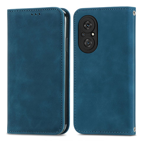 Custodia Portafoglio In Pelle Cover con Supporto S04D per Huawei Nova 9 SE Blu