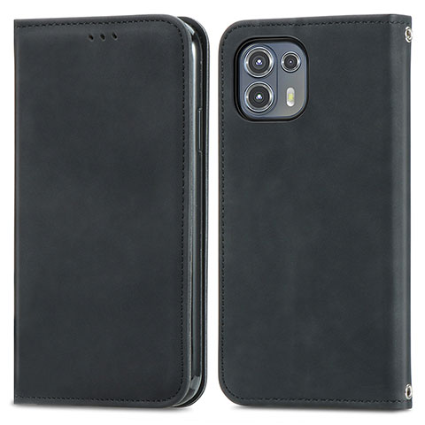 Custodia Portafoglio In Pelle Cover con Supporto S04D per Motorola Moto Edge 20 Lite 5G Nero