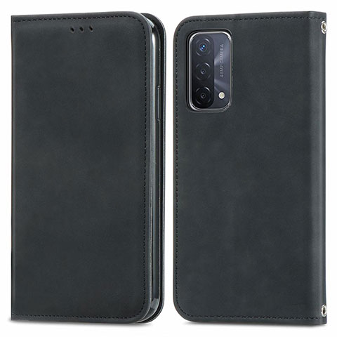 Custodia Portafoglio In Pelle Cover con Supporto S04D per OnePlus Nord N200 5G Nero