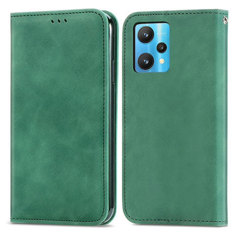 Custodia Portafoglio In Pelle Cover con Supporto S04D per Realme 9 Pro 5G Verde