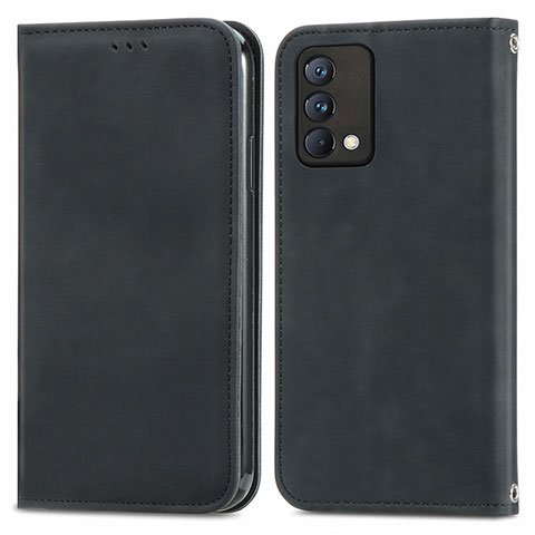 Custodia Portafoglio In Pelle Cover con Supporto S04D per Realme GT Master 5G Nero