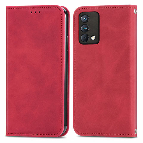 Custodia Portafoglio In Pelle Cover con Supporto S04D per Realme GT Master 5G Rosso