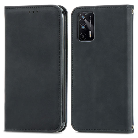 Custodia Portafoglio In Pelle Cover con Supporto S04D per Realme GT Neo 5G Nero