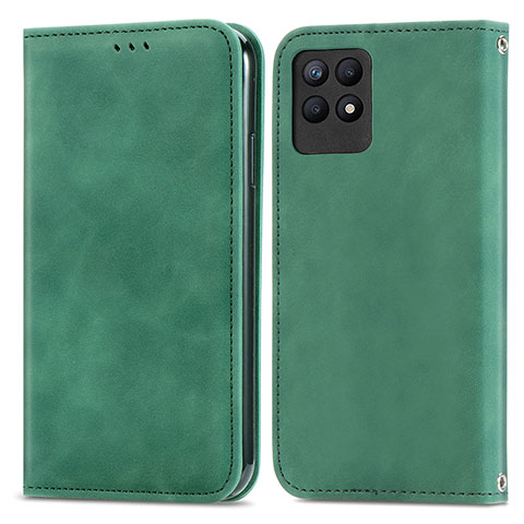 Custodia Portafoglio In Pelle Cover con Supporto S04D per Realme Narzo 50 4G Verde