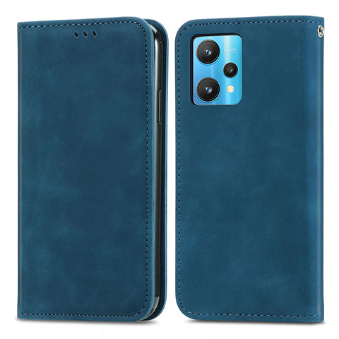 Custodia Portafoglio In Pelle Cover con Supporto S04D per Realme Narzo 50 Pro 5G Blu