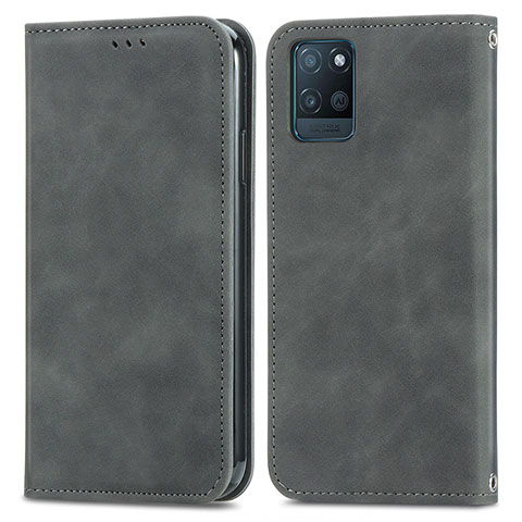 Custodia Portafoglio In Pelle Cover con Supporto S04D per Realme V11 5G Grigio