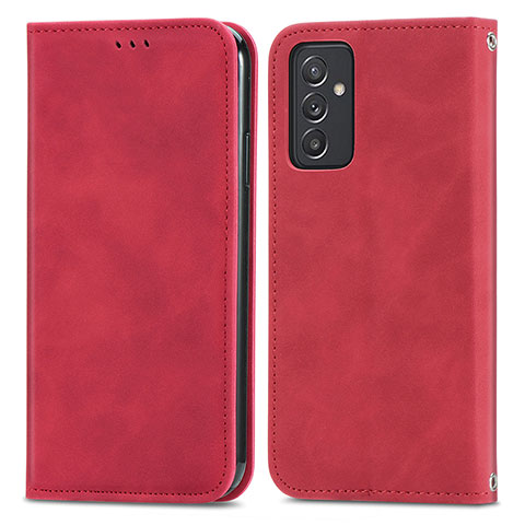 Custodia Portafoglio In Pelle Cover con Supporto S04D per Samsung Galaxy A05s Rosso