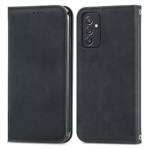 Custodia Portafoglio In Pelle Cover con Supporto S04D per Samsung Galaxy A15 LTE Nero