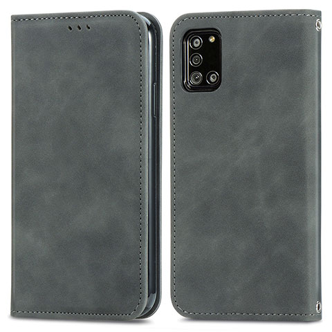 Custodia Portafoglio In Pelle Cover con Supporto S04D per Samsung Galaxy A31 Grigio