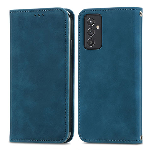 Custodia Portafoglio In Pelle Cover con Supporto S04D per Samsung Galaxy A34 5G Blu