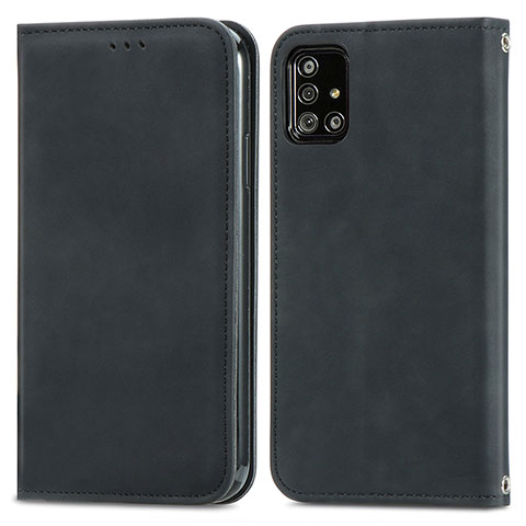 Custodia Portafoglio In Pelle Cover con Supporto S04D per Samsung Galaxy A51 5G Nero