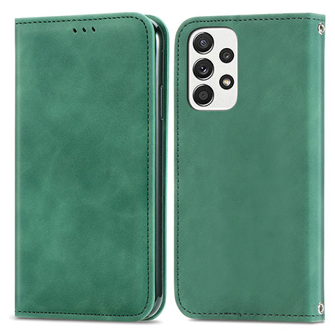 Custodia Portafoglio In Pelle Cover con Supporto S04D per Samsung Galaxy A53 5G Verde