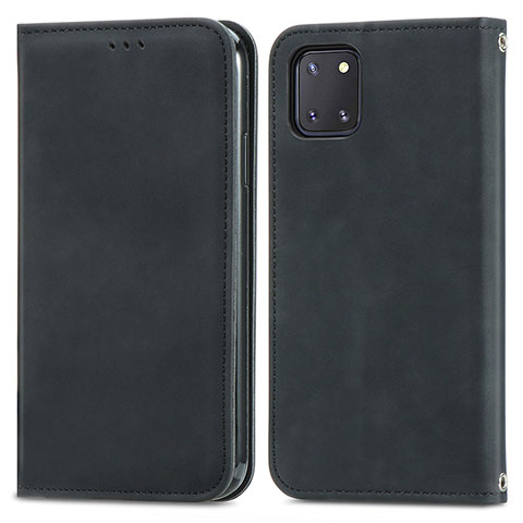 Custodia Portafoglio In Pelle Cover con Supporto S04D per Samsung Galaxy A81 Nero