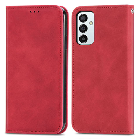 Custodia Portafoglio In Pelle Cover con Supporto S04D per Samsung Galaxy M23 5G Rosso