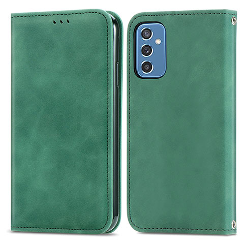 Custodia Portafoglio In Pelle Cover con Supporto S04D per Samsung Galaxy M52 5G Verde