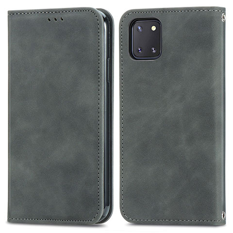 Custodia Portafoglio In Pelle Cover con Supporto S04D per Samsung Galaxy M60s Grigio