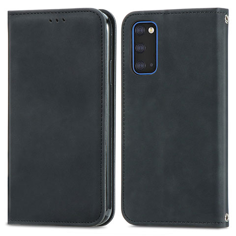 Custodia Portafoglio In Pelle Cover con Supporto S04D per Samsung Galaxy S20 Nero