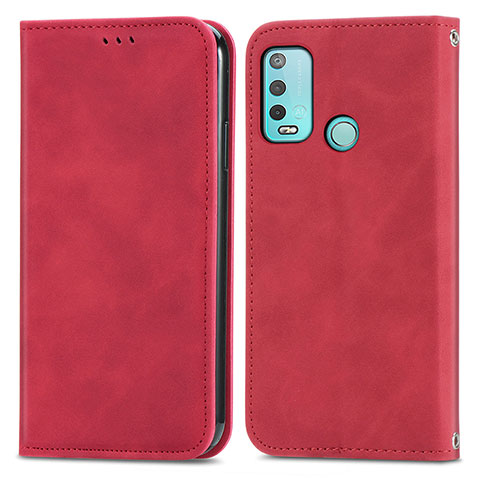 Custodia Portafoglio In Pelle Cover con Supporto S04D per Wiko Power U30 Rosso