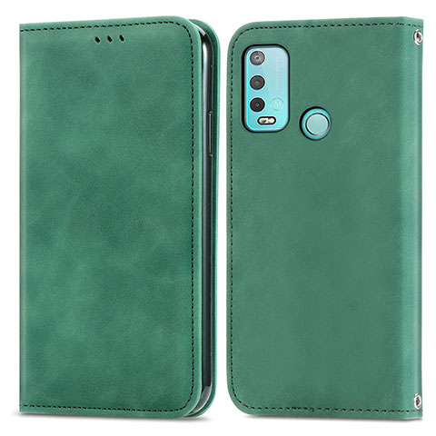 Custodia Portafoglio In Pelle Cover con Supporto S04D per Wiko Power U30 Verde