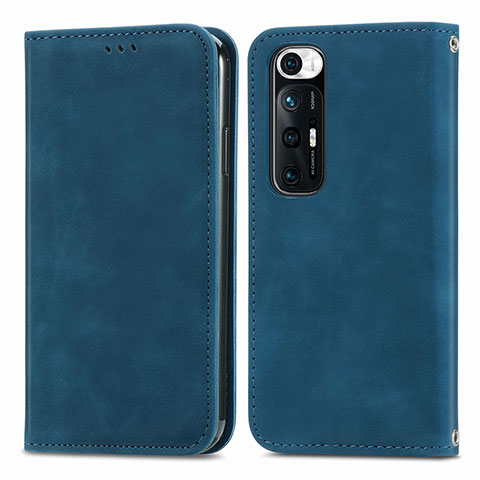 Custodia Portafoglio In Pelle Cover con Supporto S04D per Xiaomi Mi 10S 5G Blu