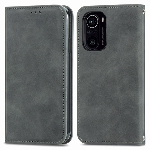 Custodia Portafoglio In Pelle Cover con Supporto S04D per Xiaomi Mi 11i 5G Grigio