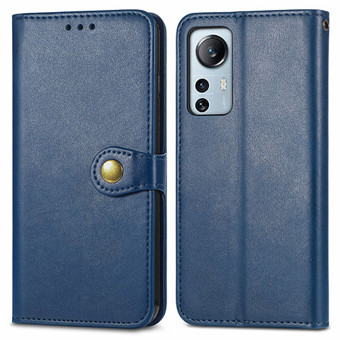 Custodia Portafoglio In Pelle Cover con Supporto S04D per Xiaomi Mi 12 5G Blu