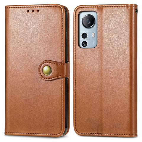 Custodia Portafoglio In Pelle Cover con Supporto S04D per Xiaomi Mi 12S 5G Marrone