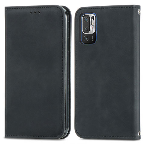 Custodia Portafoglio In Pelle Cover con Supporto S04D per Xiaomi Redmi Note 10 JE 5G Nero