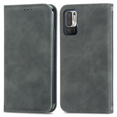 Custodia Portafoglio In Pelle Cover con Supporto S04D per Xiaomi Redmi Note 11 SE 5G Grigio