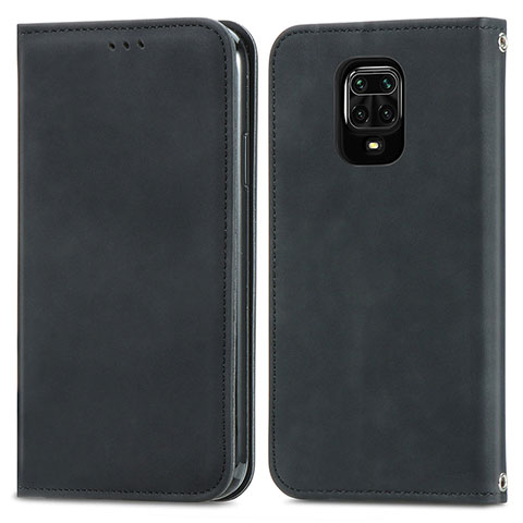 Custodia Portafoglio In Pelle Cover con Supporto S04D per Xiaomi Redmi Note 9 Pro Max Nero