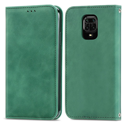 Custodia Portafoglio In Pelle Cover con Supporto S04D per Xiaomi Redmi Note 9S Verde