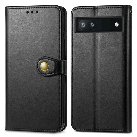 Custodia Portafoglio In Pelle Cover con Supporto S05D per Google Pixel 6a 5G Nero