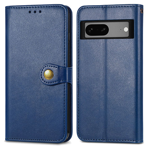 Custodia Portafoglio In Pelle Cover con Supporto S05D per Google Pixel 7a 5G Blu