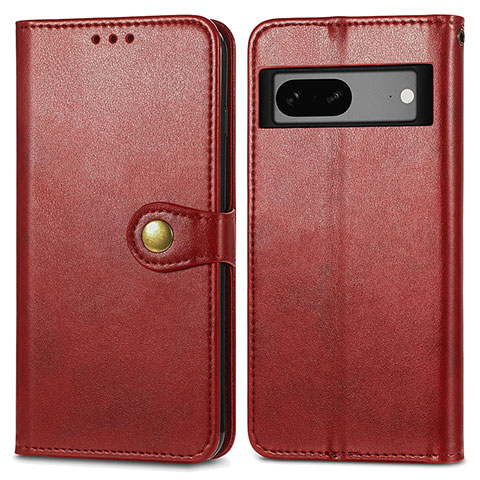 Custodia Portafoglio In Pelle Cover con Supporto S05D per Google Pixel 7a 5G Rosso